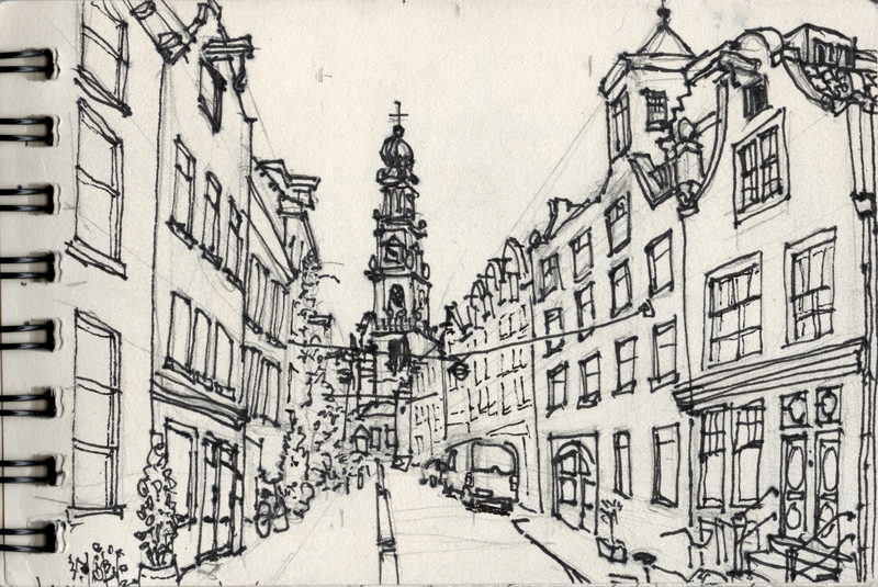 Picture of Bloemstraat towards Westerkerk