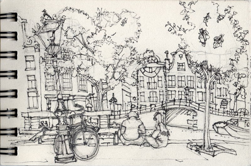 Picture of Prinsengracht Westerkerk towards Bloemgracht